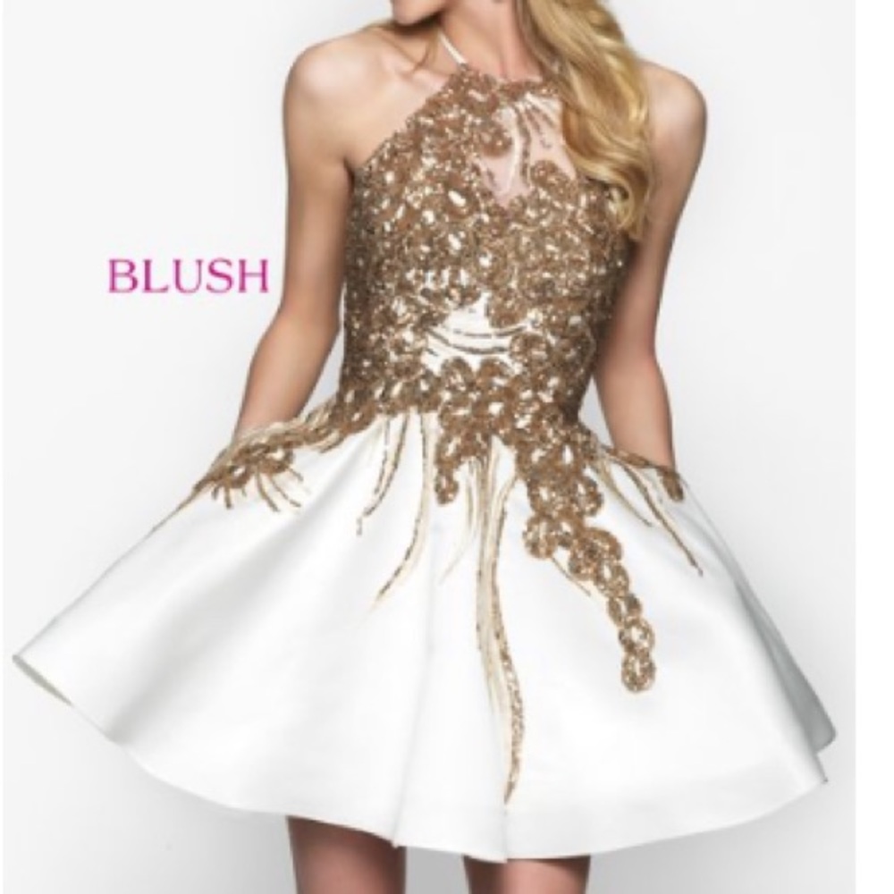 Blush prom dress